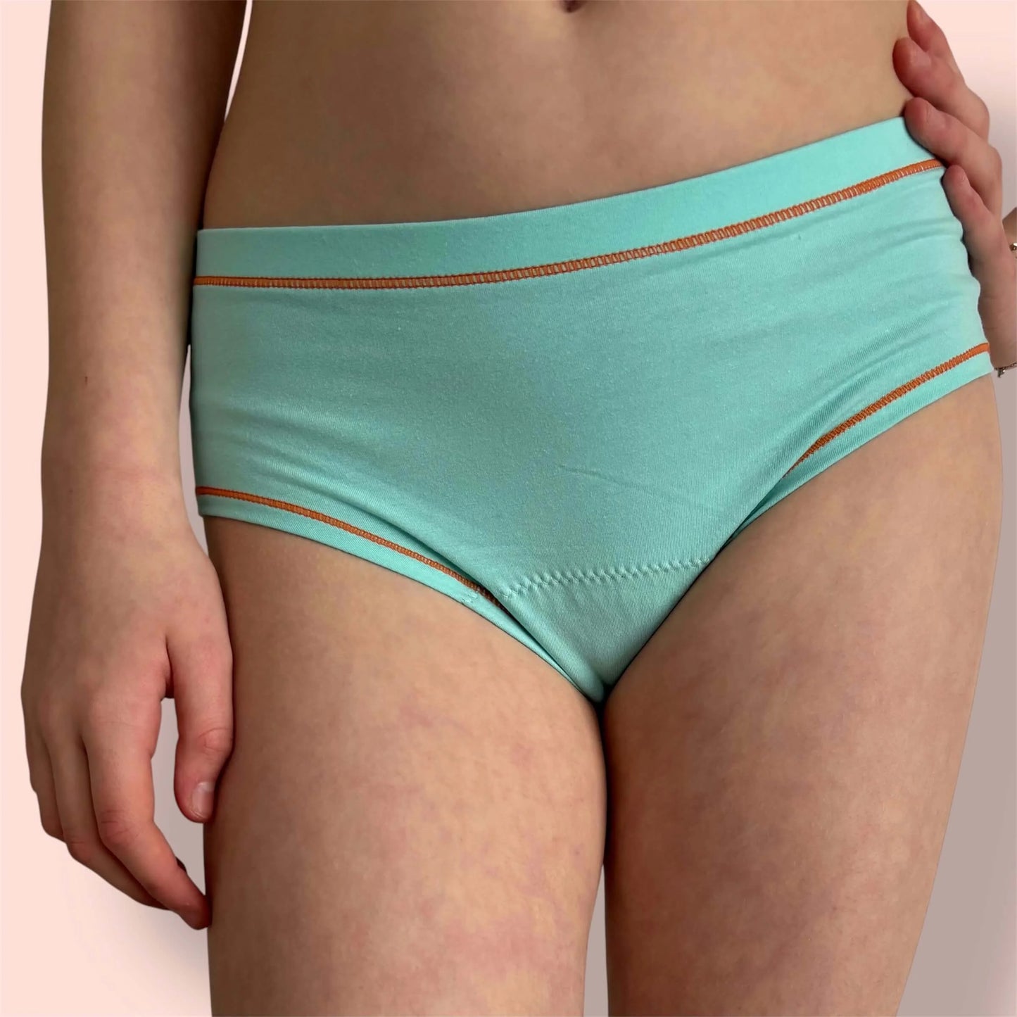 Culotte menstruelle Naoline turquoise adolescente jeune fille  