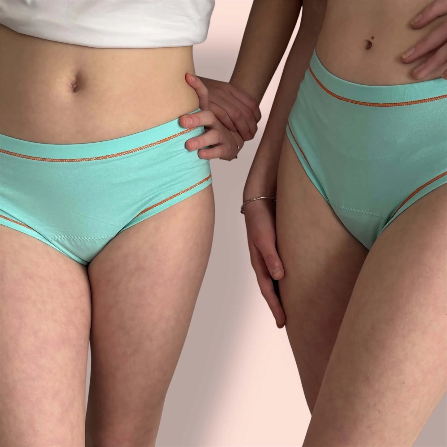 Culotte menstruelle Naoline turquoise adolescente jeune fille  